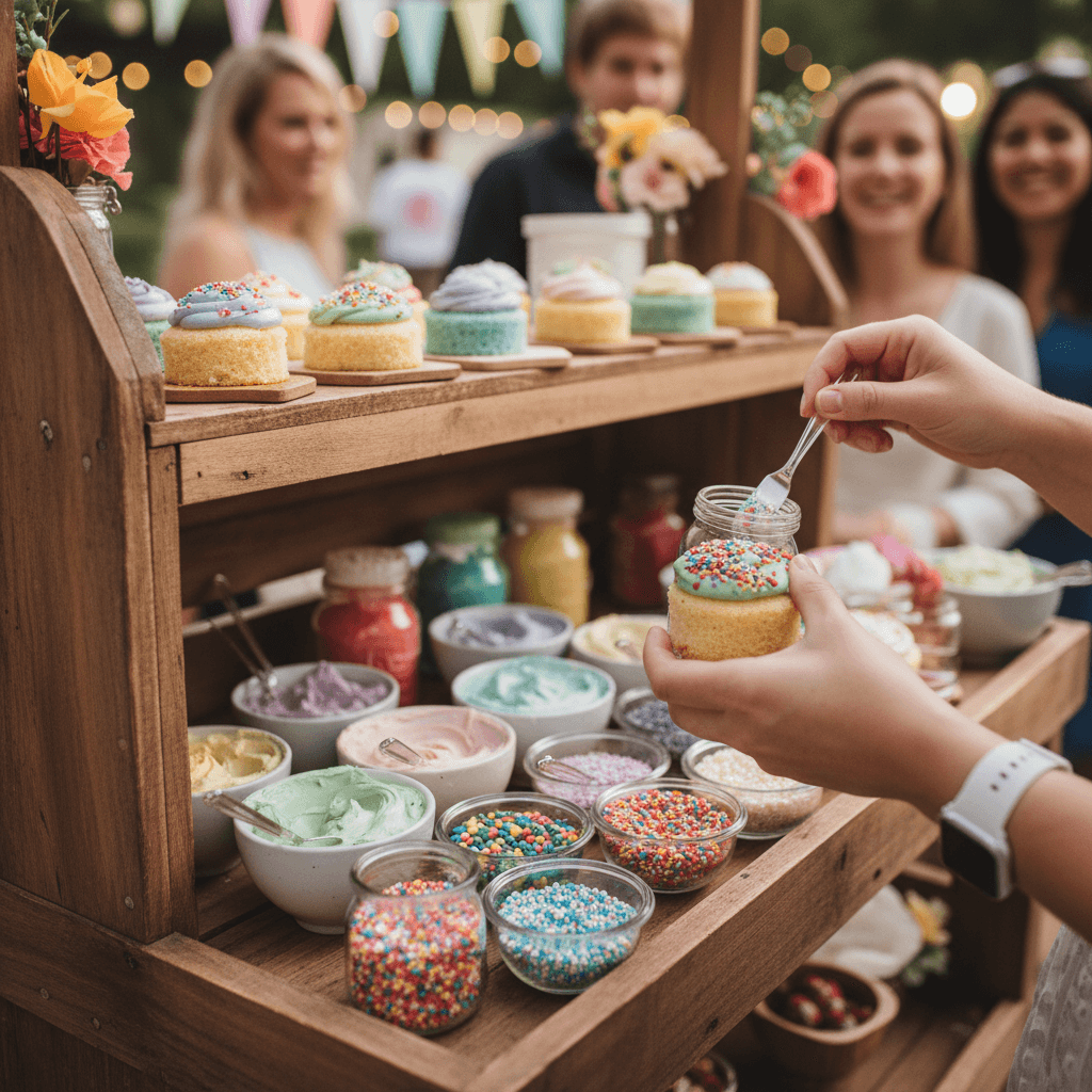 Full Little Clouds catering presentation at celebration